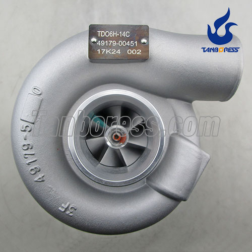 Turbocharger for Caterpillar S6KT | E200B TDO6H-14C/14 49179-00451